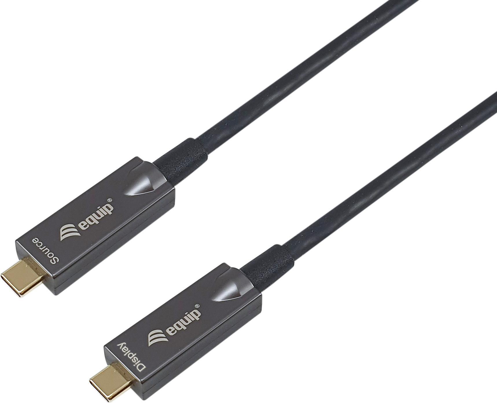 Equip 119461 cavo USB USB 3.2 Gen 2 3.1 Gen 2 5 m USB C Nero (Equip 119461 USB C to C Active Optical Cable 5m 4K/60Hz VideoData