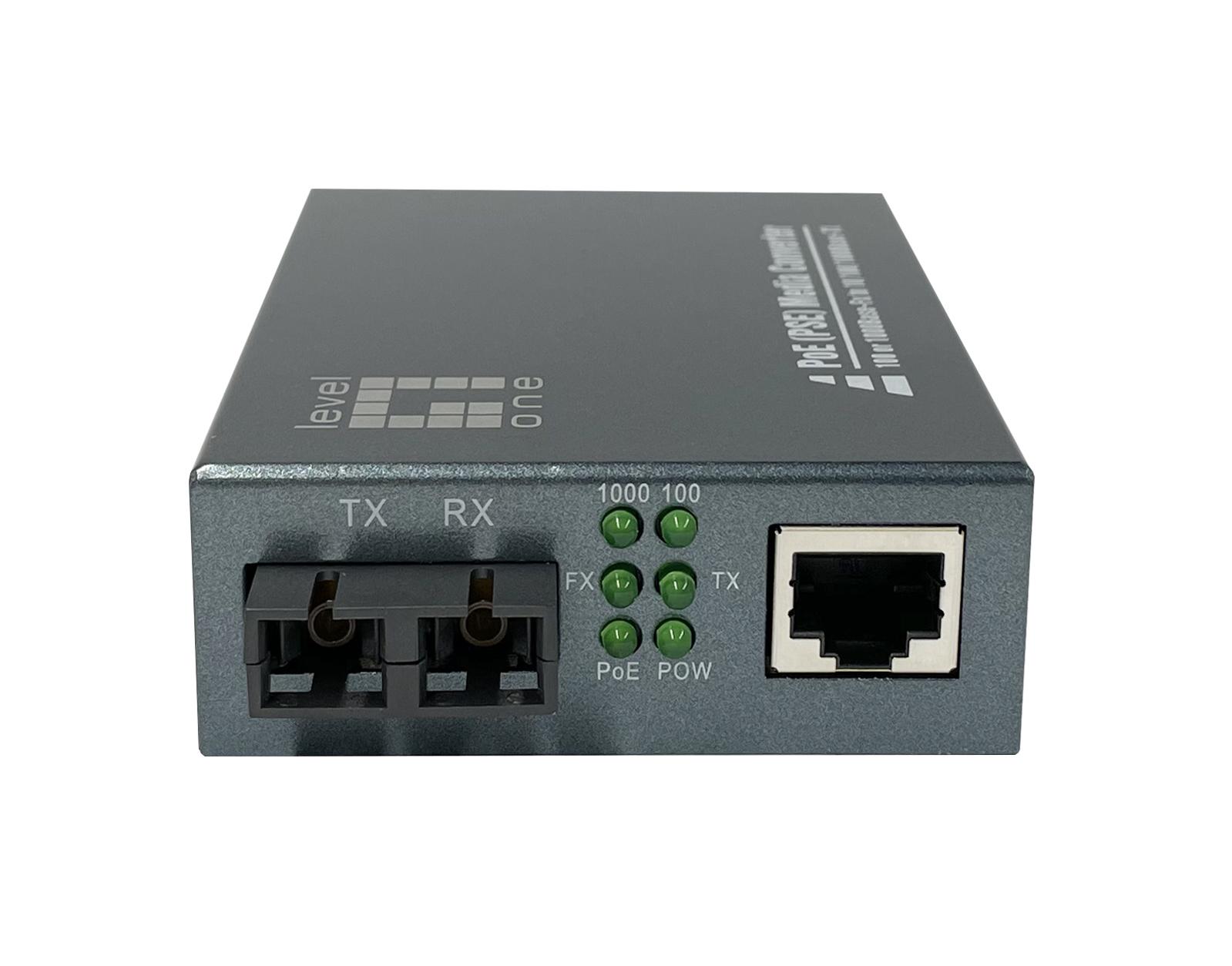 LevelOne GVT-2013 convertitore multimediale di rete 1000 Mbit/s 850 nm ModalitÃ  multipla Grigio