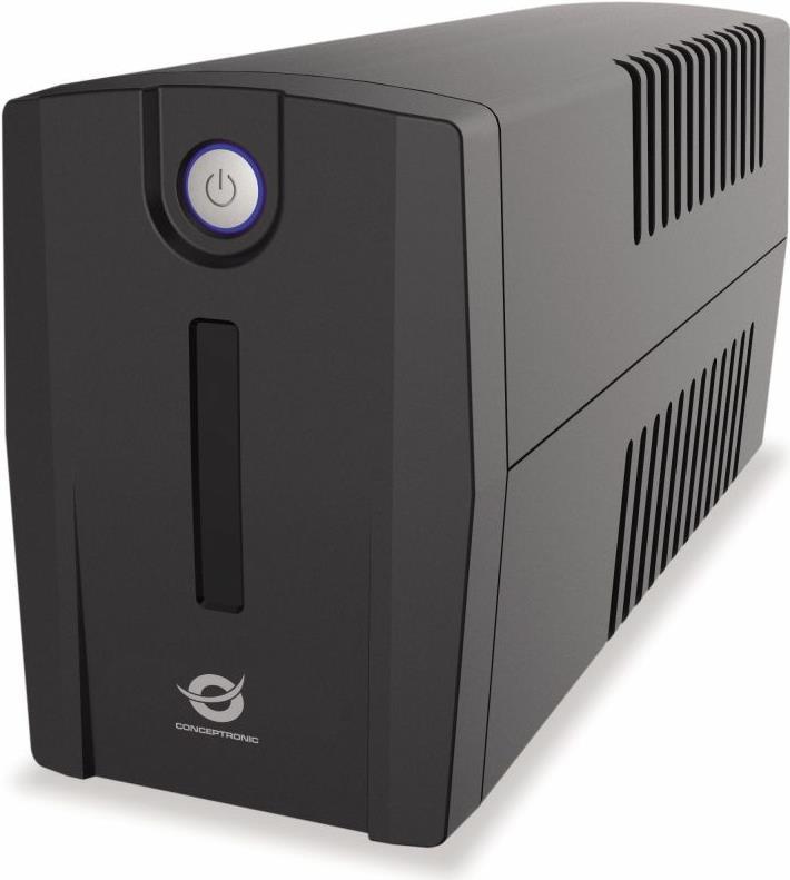Conceptronic Zeus07es 1000VA 600W USV - Schuko - Linea -Interazione - 1 KVA - 600 W - Sine - 220 V - 240 V (Zeus07es)