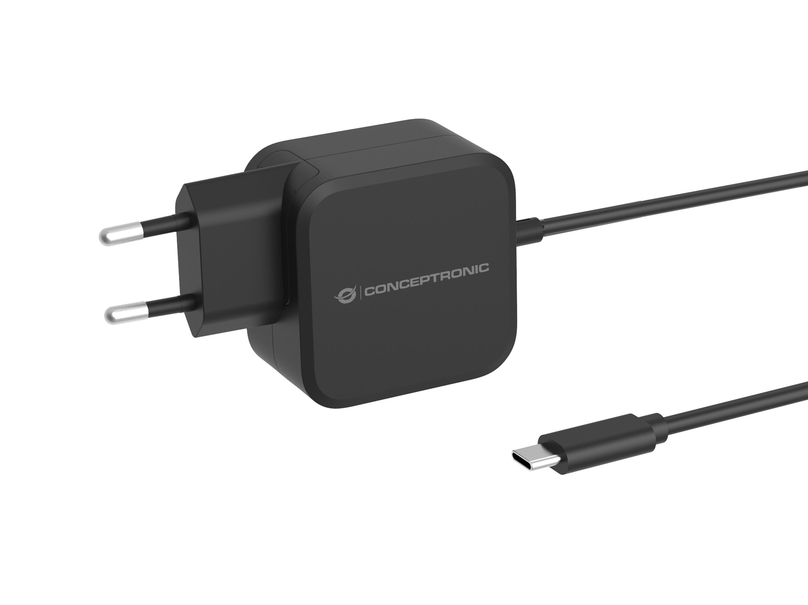 Conceptronic OZUL04BE Caricabatterie per dispositivi mobili Universale Nero AC Interno