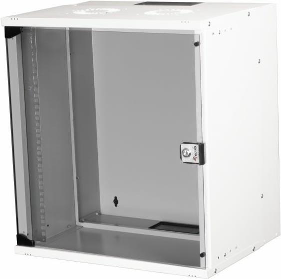 Equipaggia Eco Mount 19 'Cabinet - 12HE - 540x400mm - ral7035 grigio - scaffale montato a parete - 12u - blocco barriera - 12,5