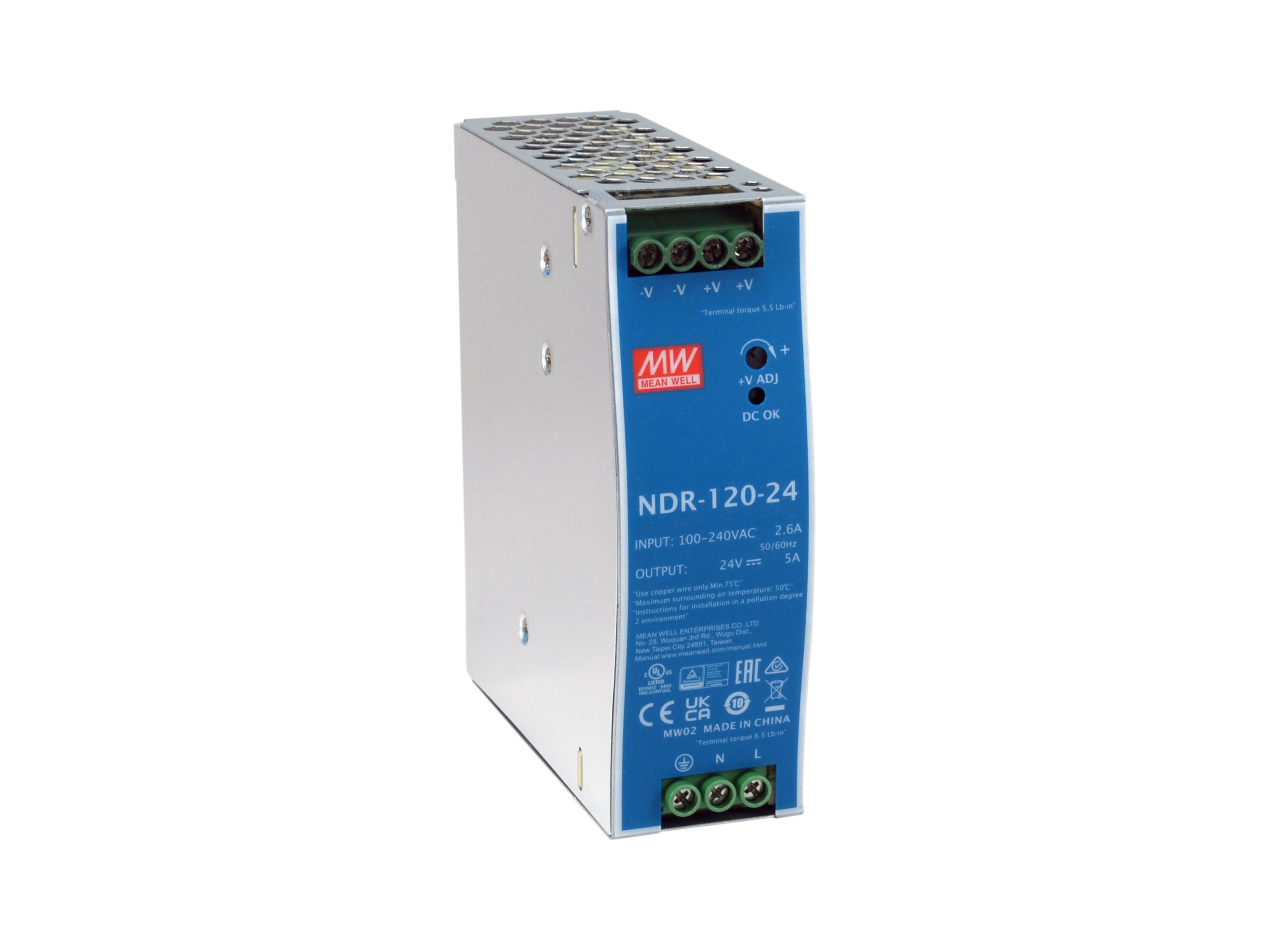 LevelOne POW-2442 alimentatore per computer 120 W Blu, Argento