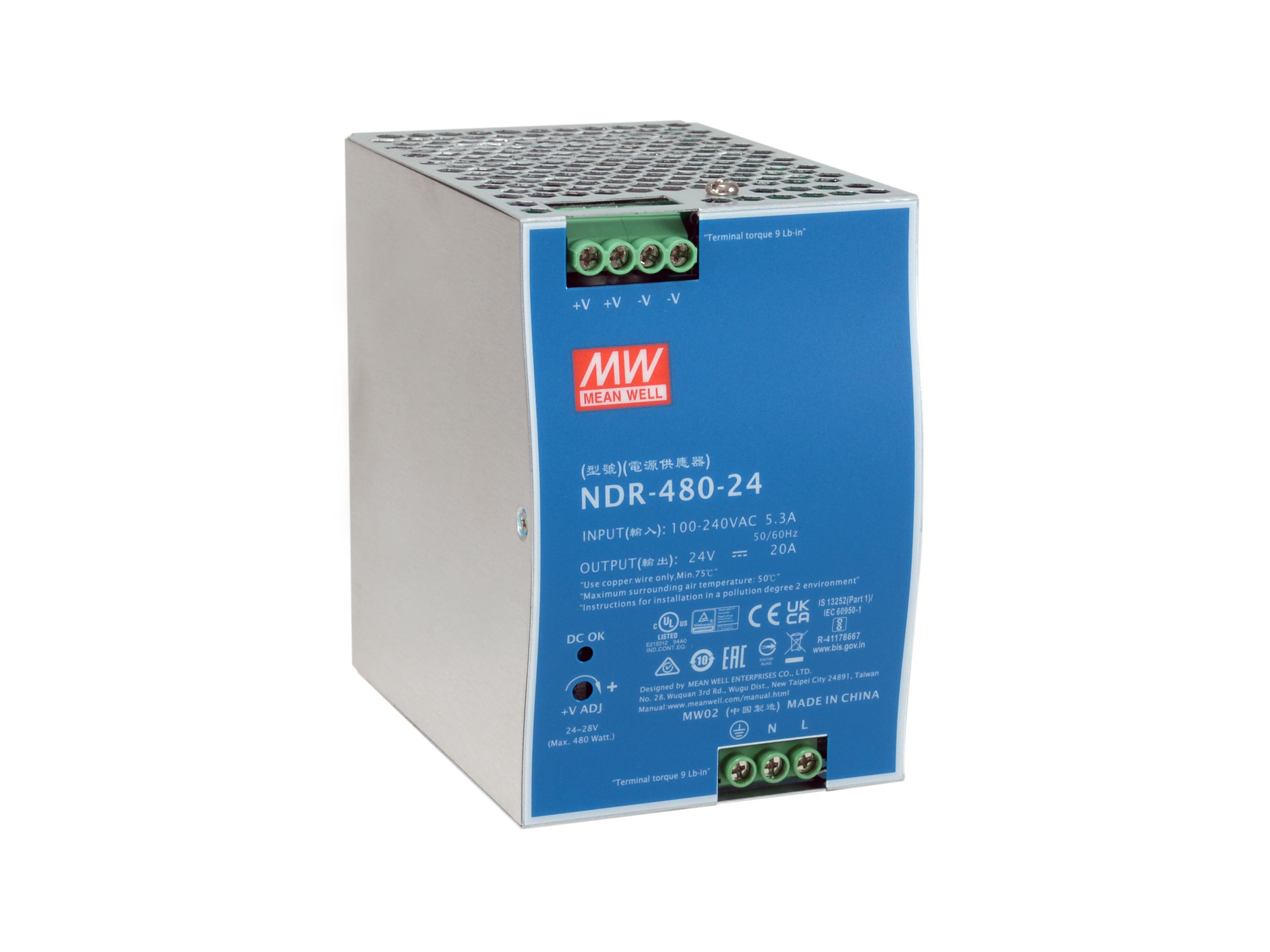 LevelOne POW-2462 alimentatore per computer 480 W Blu, Argento