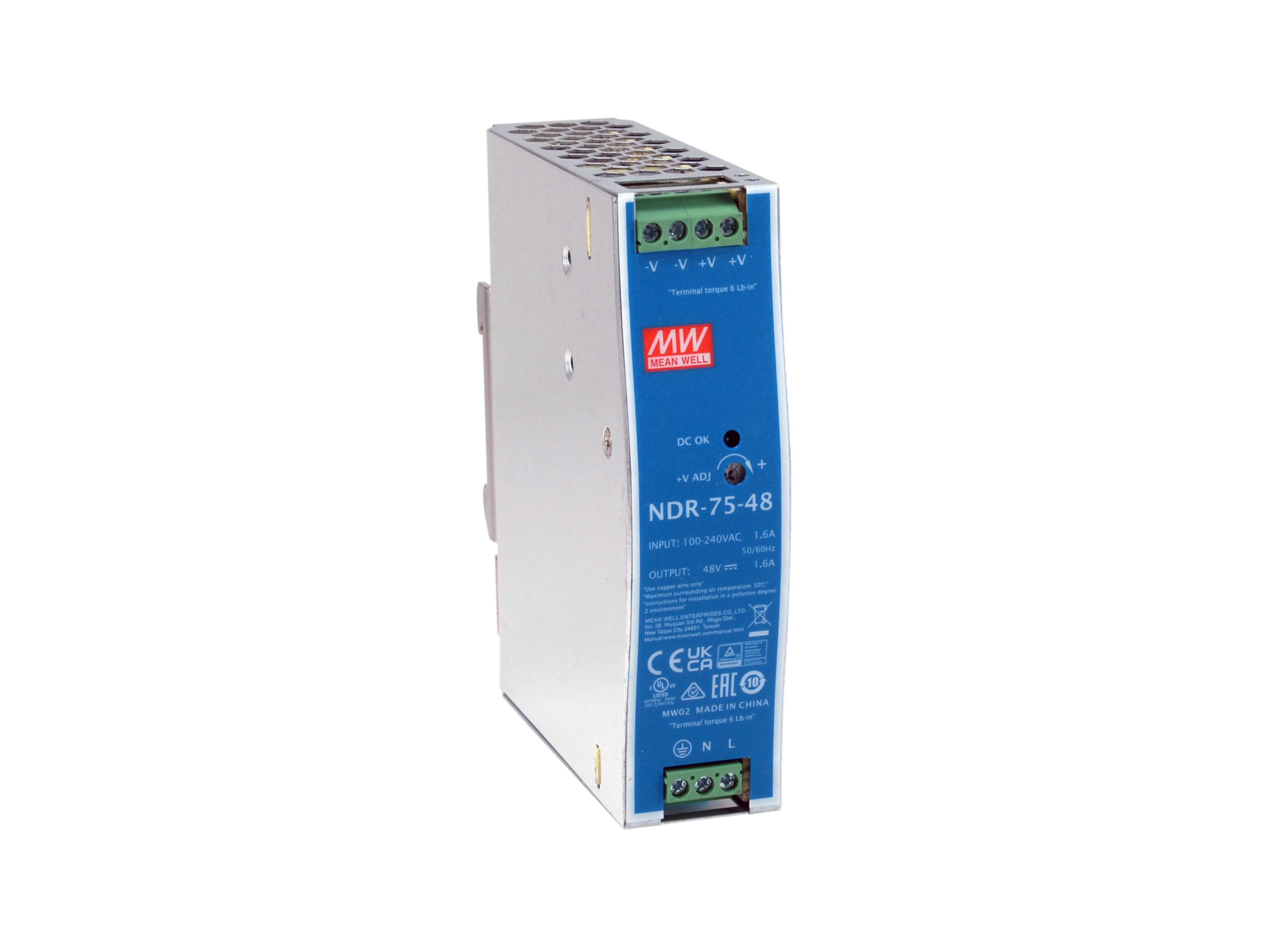 LevelOne POW-4822 alimentatore per computer 75 W Blu, Argento (LevelOne ind. Netzteil POW-4822 48VDC)