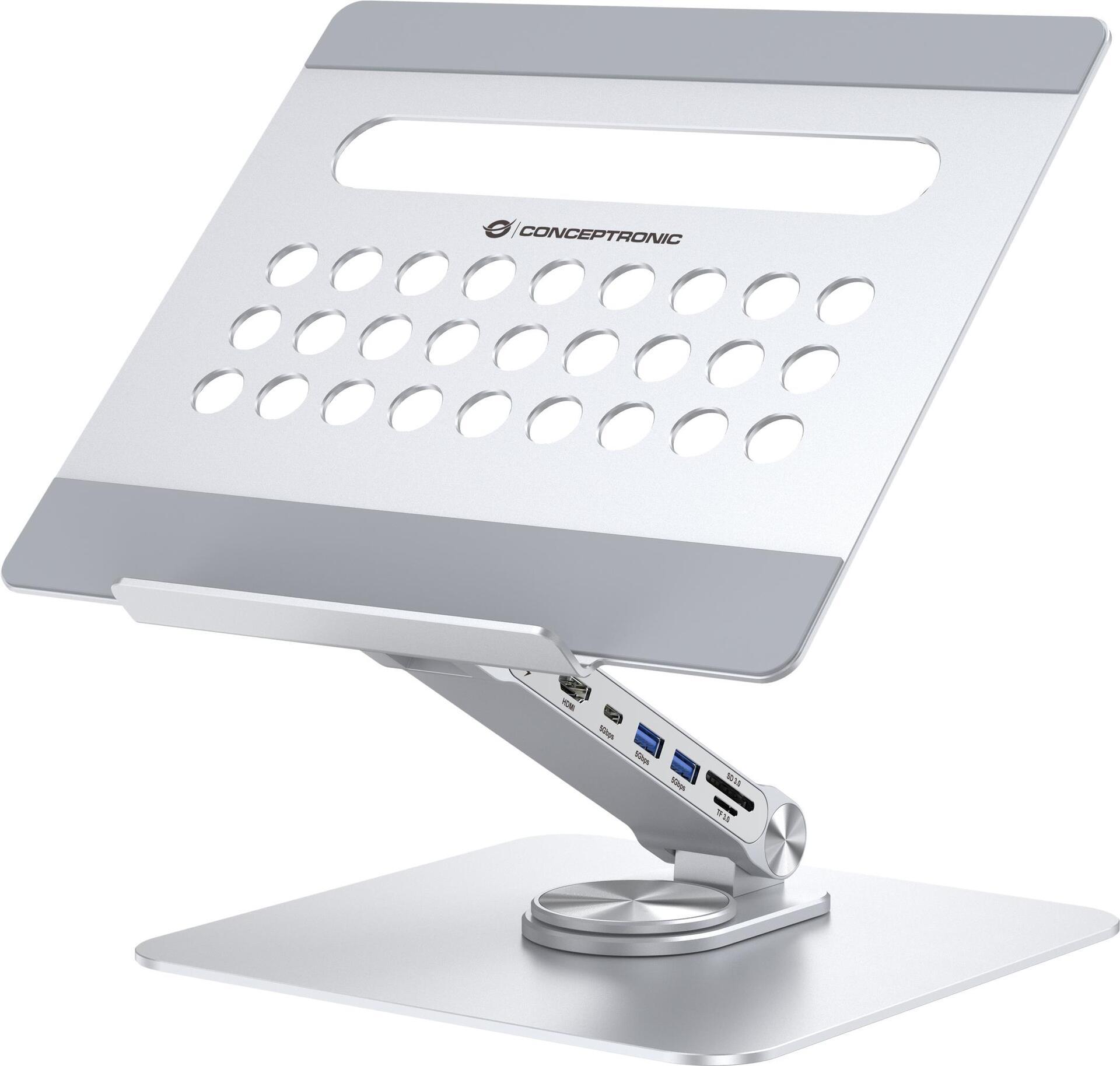 Conceptronic DONN27G supporto per laptop Supporto per computer portatile Argento (CONCEPTRONIC Tablet Halterung inkl 7-i)