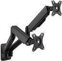 Equipaggia la parentesi a parete a doppio monitor da 17 "-32" - 18 kg - 43,2 cm (17 ") - 81,3 cm (32") - 75 x 75 mm - 100 x 100