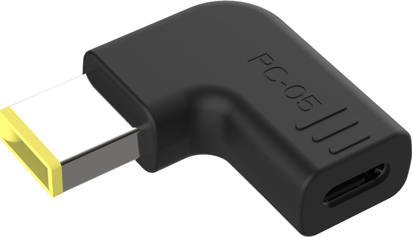 Adattatore Conceptronic ABBY15PC05 DC a USB-C - Lenovo Slim tip - 18-20 V - Punta di alimentazione per laptop - Nero - Lenovo -