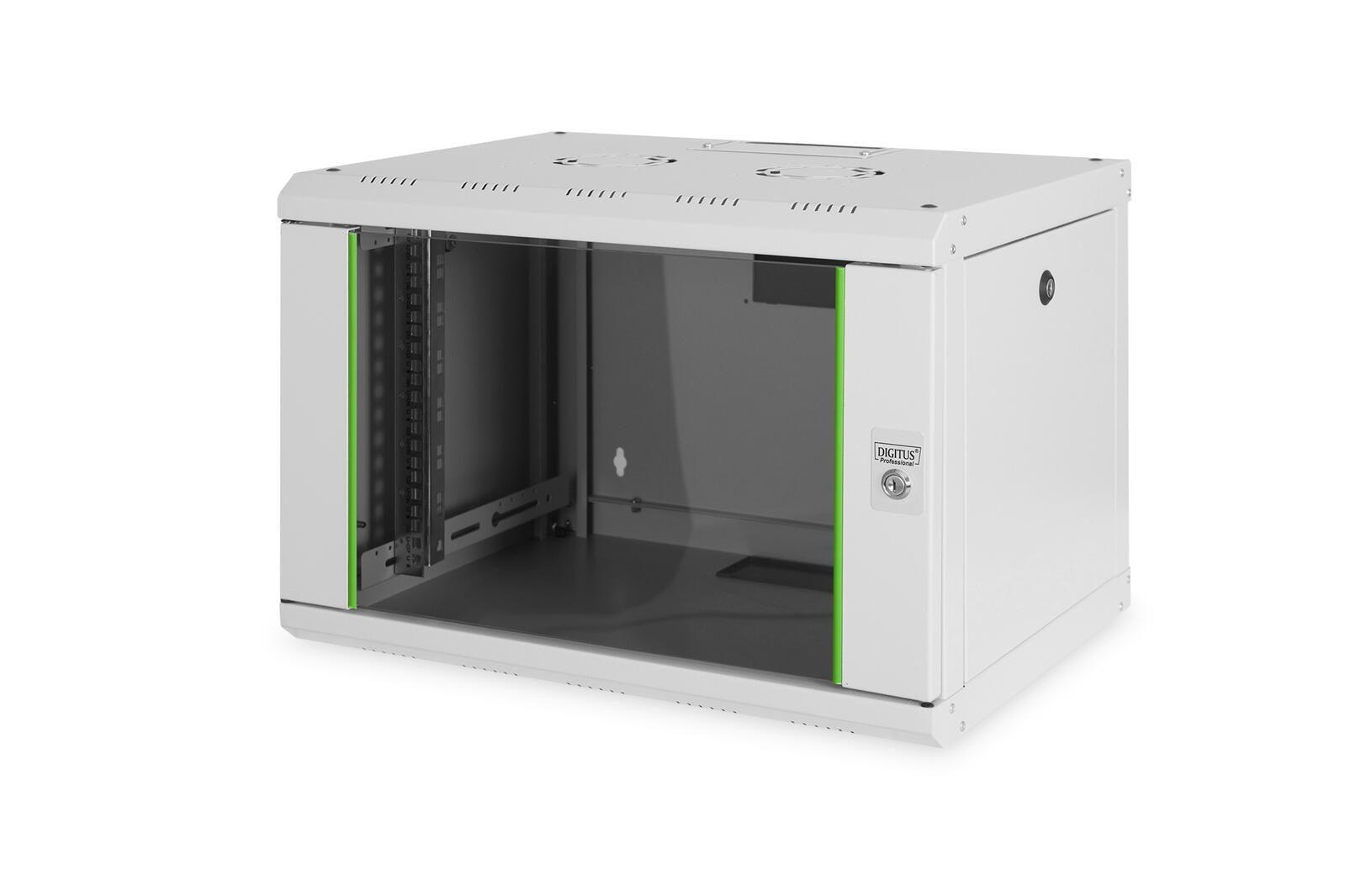 7U wall mounting cabinet - Unique 420x600x450 mm - Grey
