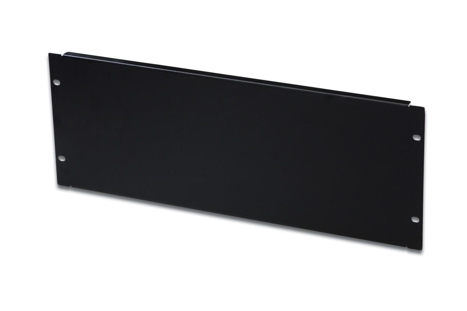 PANNELLO CIECO 4 UNITA' PER CHIUSURA SPAZI VUOTI IN ARMADI RACK 19" VITI INCLUSE NERO