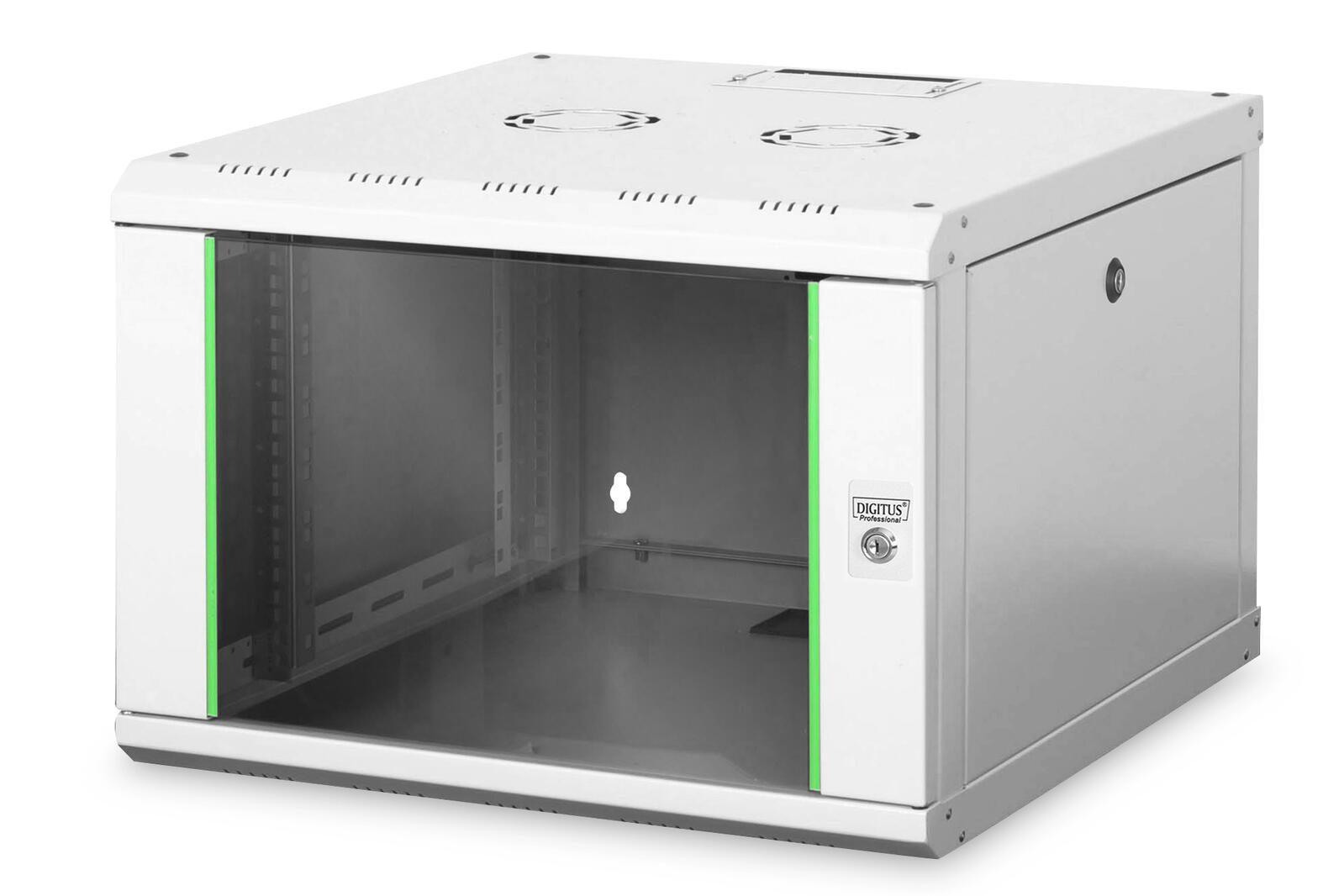 7U wall mounting cabinet - Unique 420x600x600 mm - Grey