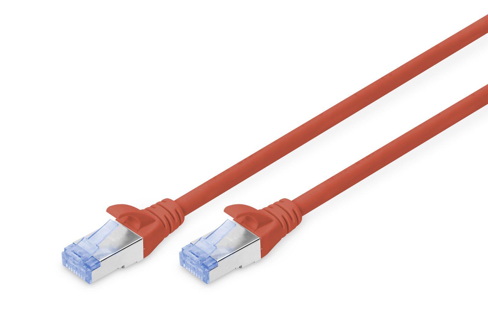 CAVO RETE CAT 5E SCHERMATO SF/UTP COLORE ROSSO MT 5 DIGITUS