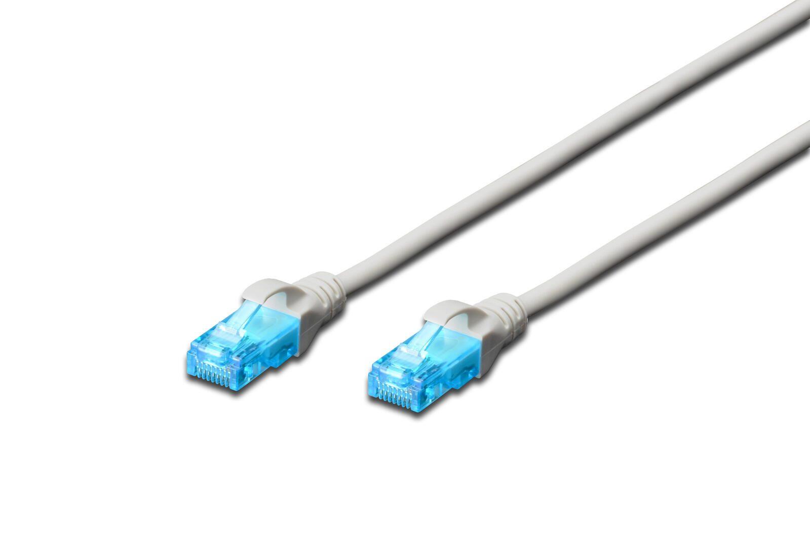 CAVO RETE UTP CAT. 5E NON SCHERMATO CONDUTTORI IN RAME MT. 5 DIGITUS