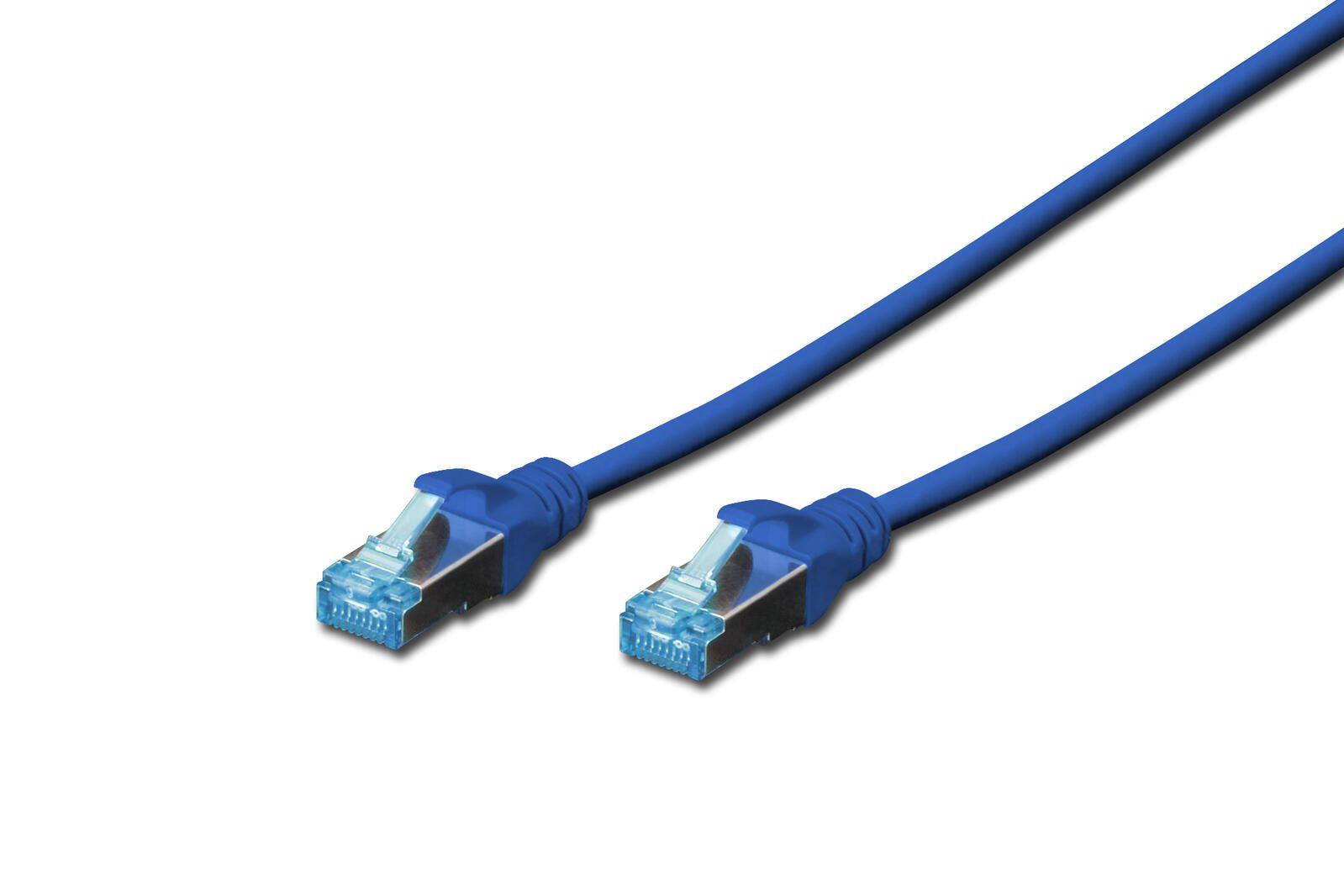 CAVO RETE SCHERMATO SF/UTP IN RAME CAT. 5E COLORE BLU MT. 2