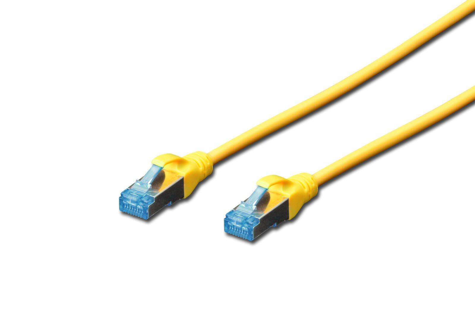 CAVO RETE SCHERMATO SF/UTP IN RAME CAT. 5E COLORE GIALLO MT. 2