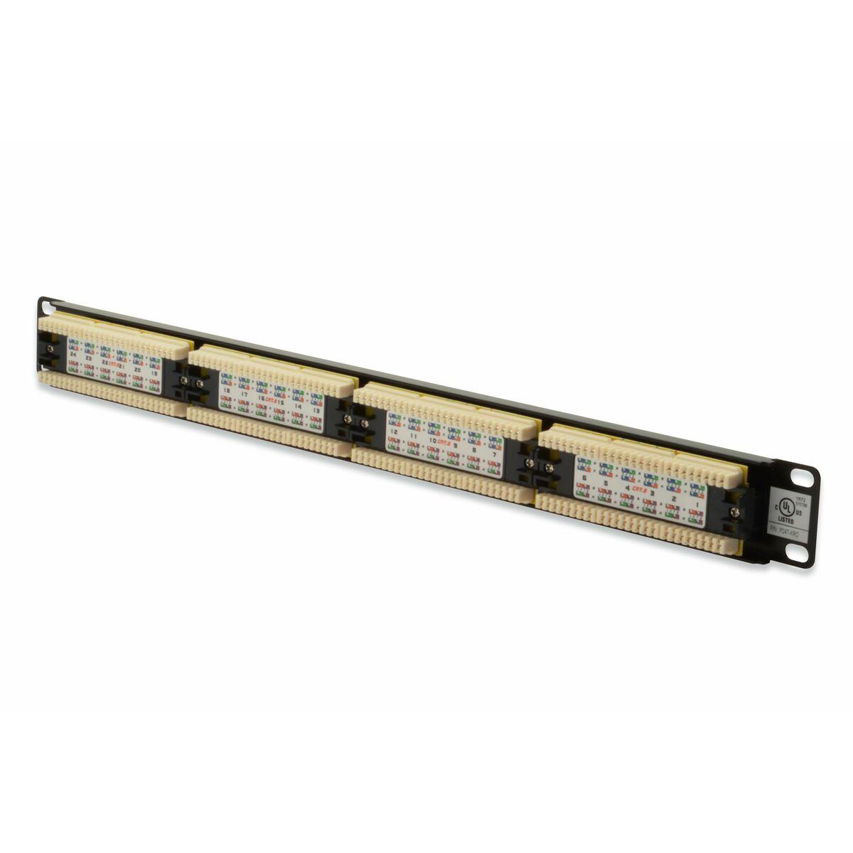 PATCH PANEL 19" DIGITUS NON SCHERMATO UTP 24 PORTE 8 POLI RJ45 PER RETI CATEGORIA 6 - 1 UNITA'
