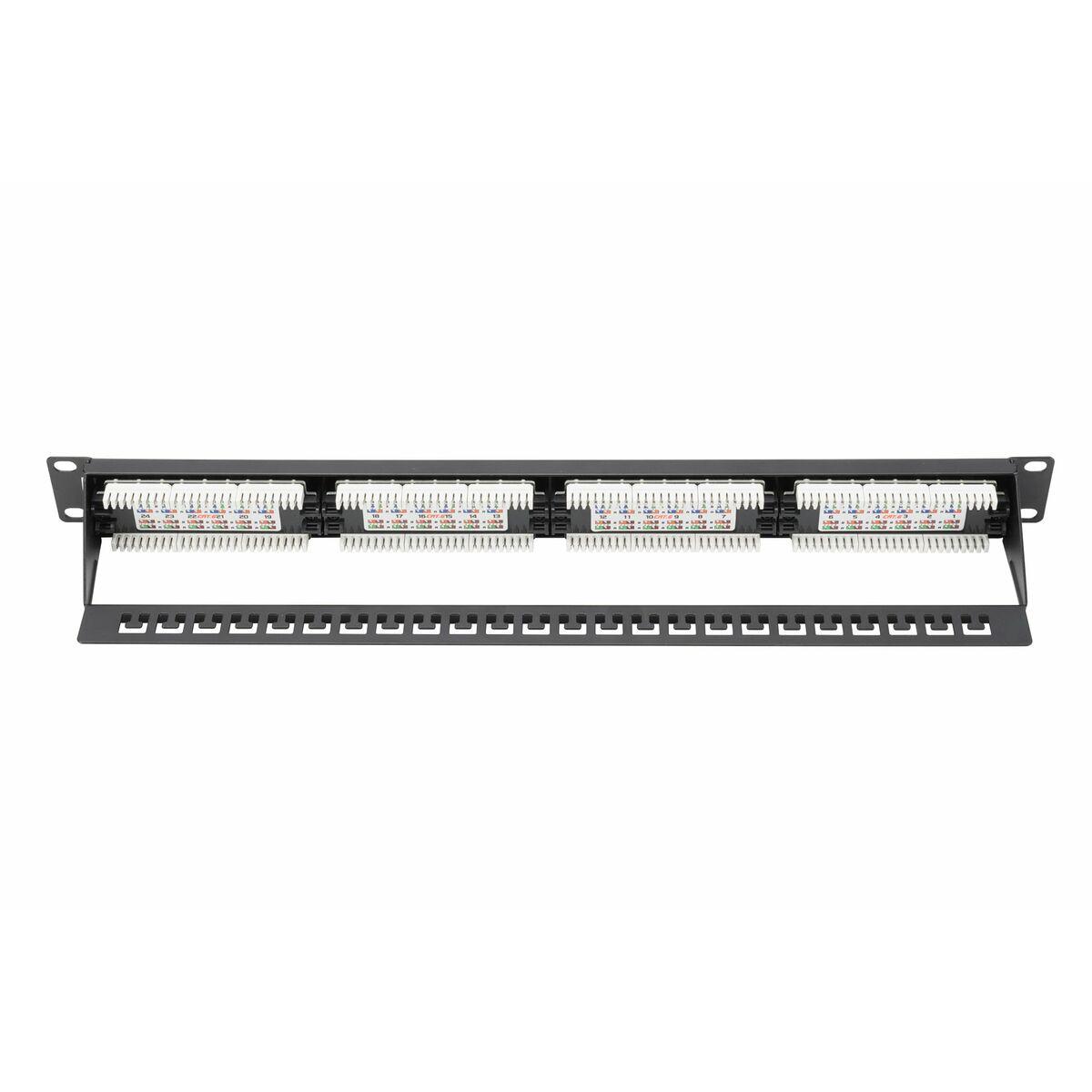 PATCH PANEL 19" DIGITUS NON SCHERMATO UTP 24 PORTE 8 POLI RJ45 PER RETI CATEGORIA 6 - 1 UNITA'
