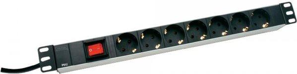 Digitus Professional DN -19 PDU -7s - STCStose Bete - AC 230 V - Connessioni di uscita: 7 - 48,3 cm (19 ") - 2 m di cavo