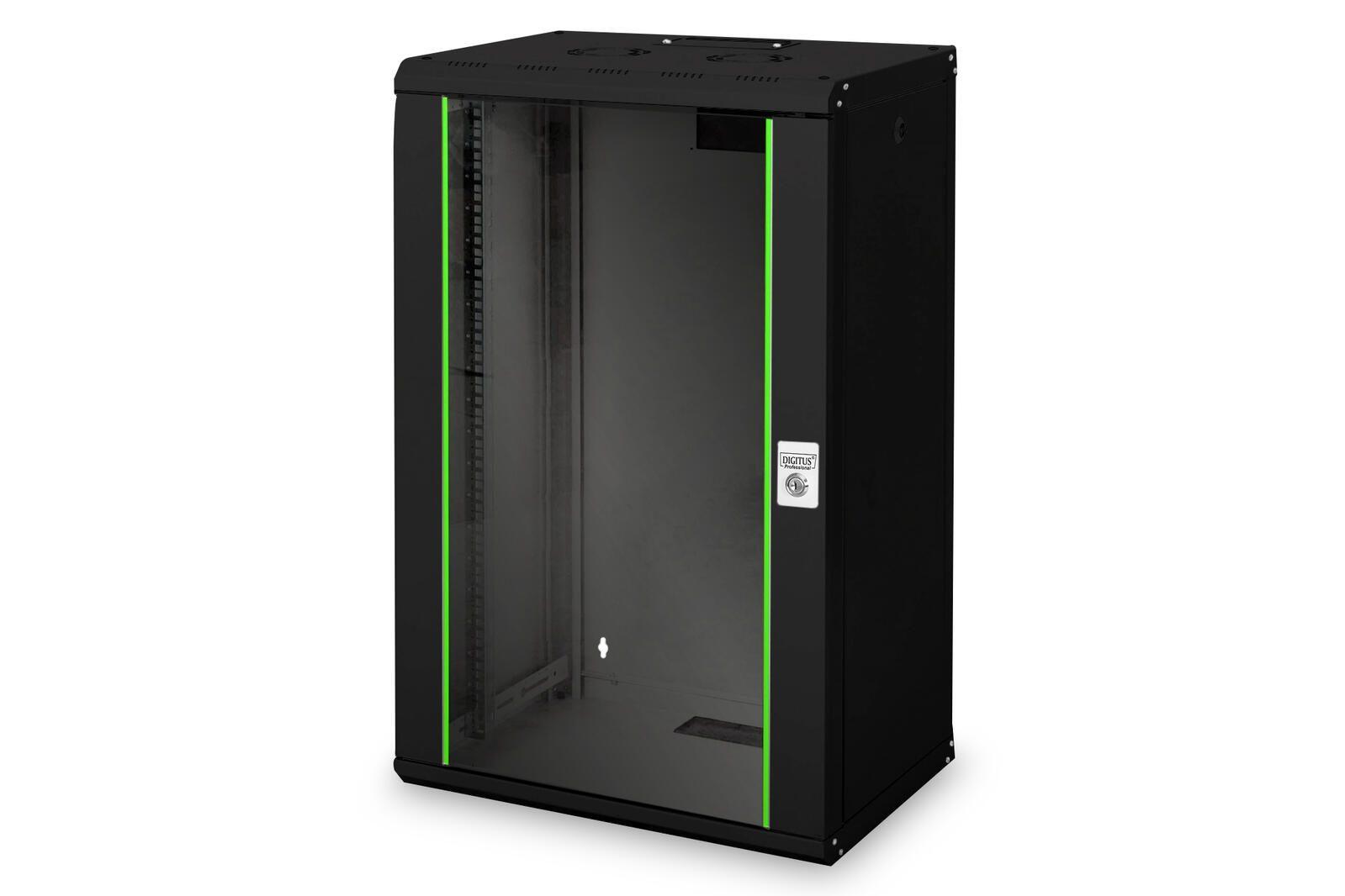 20U wall mounting cabinet - Unique 998x600x450 mm - Black