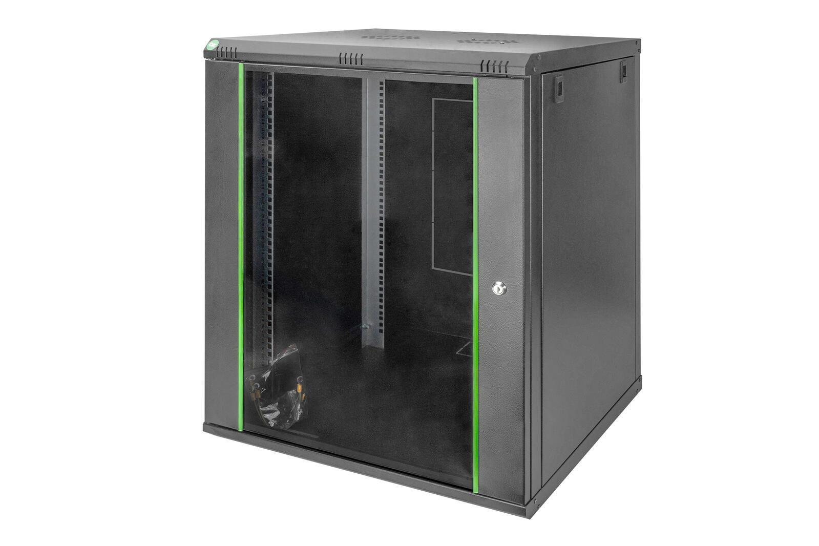 16U wall mounting cabinet 785x600x600 mm - black