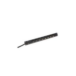 1U Aluminum PDU - rackmountable - 8x safety outlet 16A - 4000W - 250VAC 50/60Hz