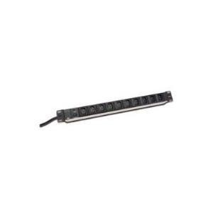 1U Aluminum PDU - rackmountable 10A - 2500W - 250VAC 50/60Hz - overl-prot. -1xC14