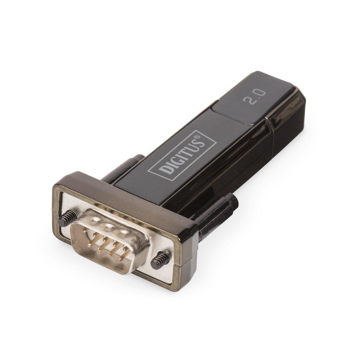 ADATTATORE DIGITUS USB 2.0 "A"/SERIALE RS232 9 PIN MASCHIO - CAVO PROLUNGA CM.80 INCLUSO