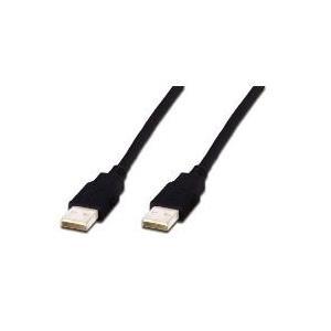 CAVO USB MT. 3 CONNETTORI USB TIPO A MASCHIO /MASCHIO USB 2.0 COLORE NERO DIGITUS