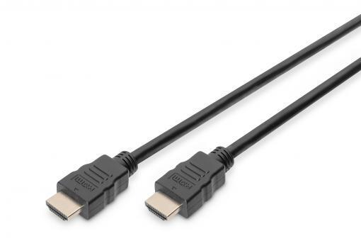CAVO DIGITUS HDMI TO HDMIM/M 2MT 4K 3D ETHERNET CONNETTORI DORATITRIPLA SCHERMATURA NERO AK330107020S