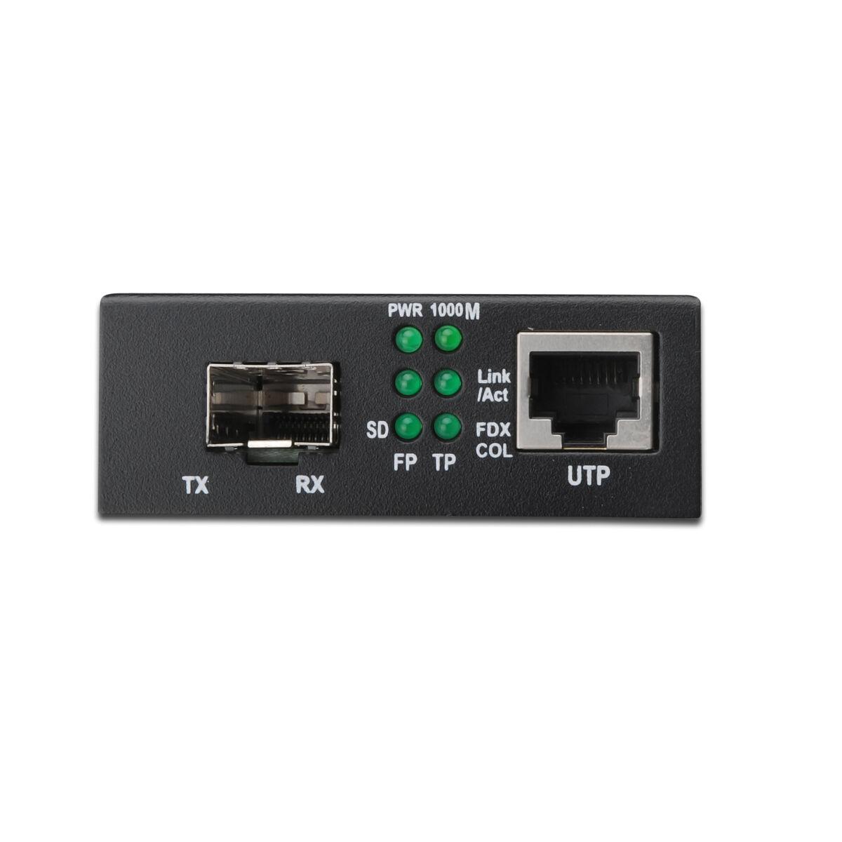 MEDIA CONVERTER DIGITUS 10/100/1000 GIGABIT MEDIA CONVERTER RJ45 - FIBRA OTTICA CON MODULO SFP Distanza fino a 80km