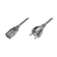 Power Cord - CEE 7/7 (Typ-F) - C13 M/F - 1.2m - H05VVF3G 0.75qmm - Black