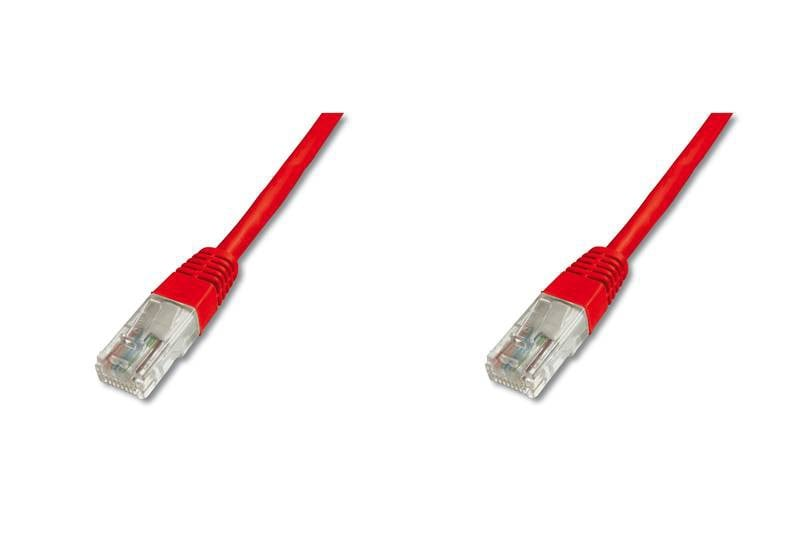 Cavo patch CAT 5e U-UTP, PVC AWG 26/7, lunghezza 1,5 m, colore rosso