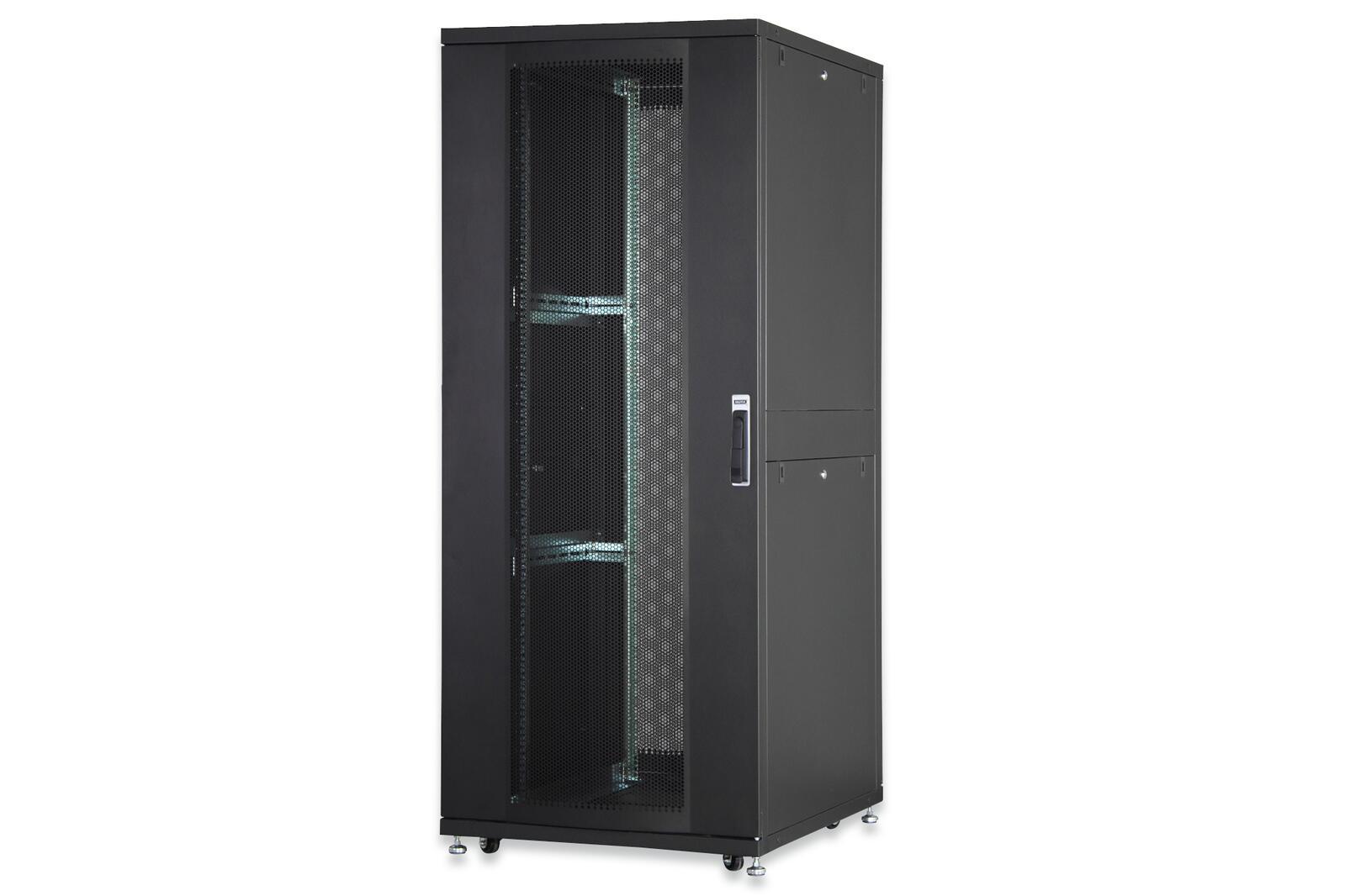 42U server rack - Unique - 2050x800x1000 mm perforated steel doors - Black