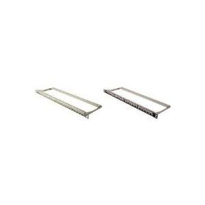 PATCH PANEL 19" DIGITUS SCHERMATO 24 PORT PER CONNETTORI KEYSTONE (VUOTO) PER RETI CATEGORIA 5E 6 e 6A 1/2 UNITA'