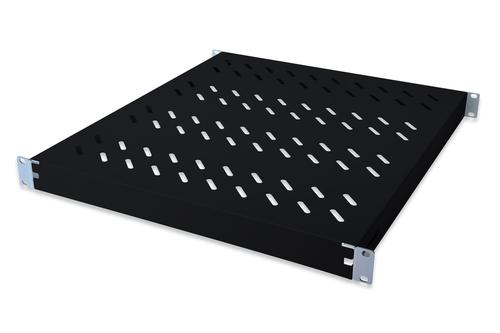 1U fixed shelf for 800 mm depth racks 44x482x500 mm - adjust. 500-700 mm depth - Black