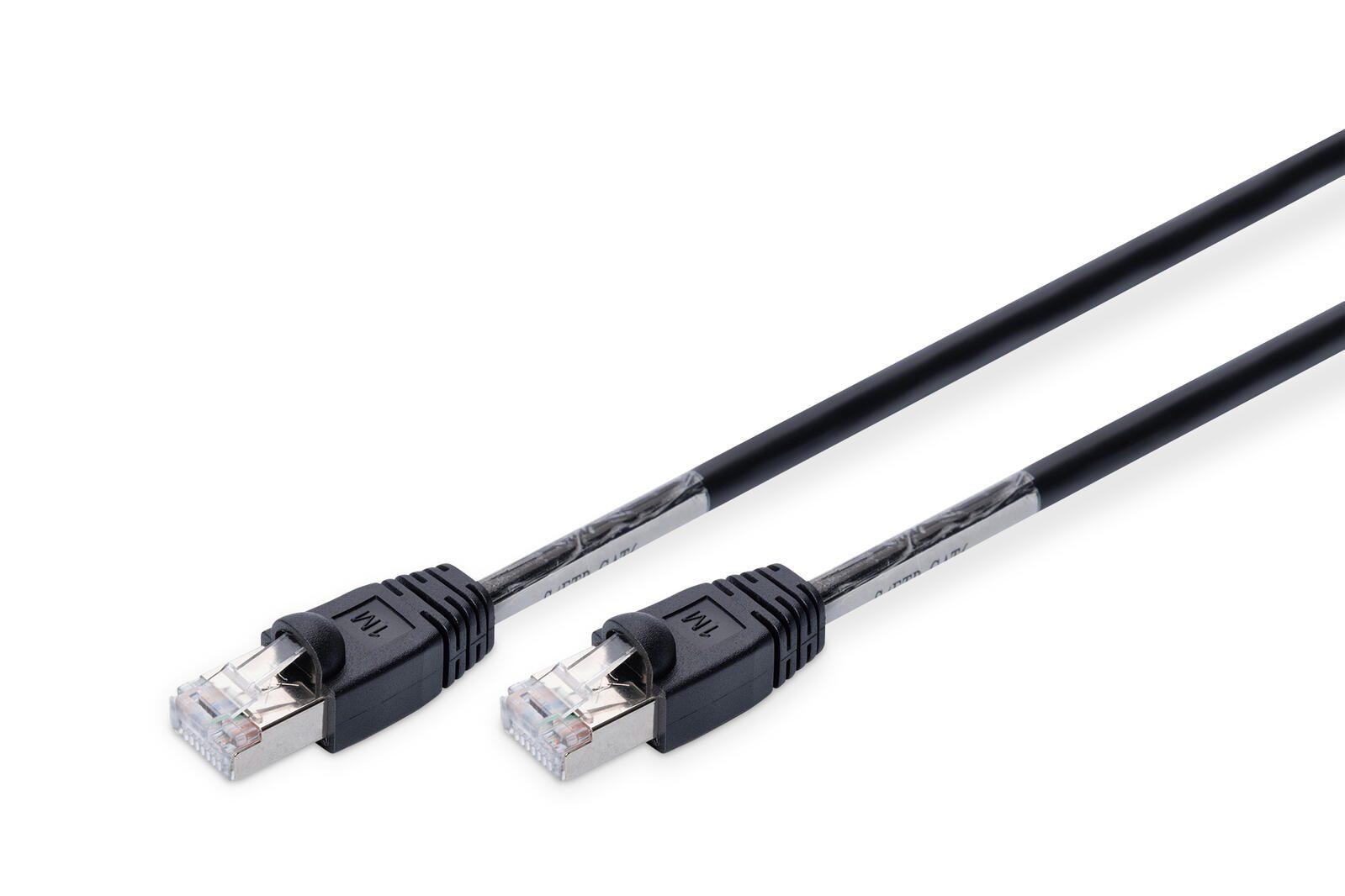 CAVO RETE S-FTP CAT.6 DOPPIA SCHERMATURA COLORE NERO MT. 1 DA ESTERNO