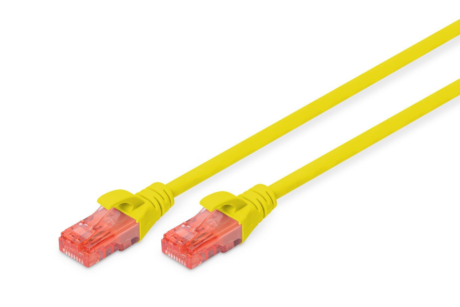 CAVO RETE UTP CAT 6 NON SCHERMATO MT 3 GIALLO