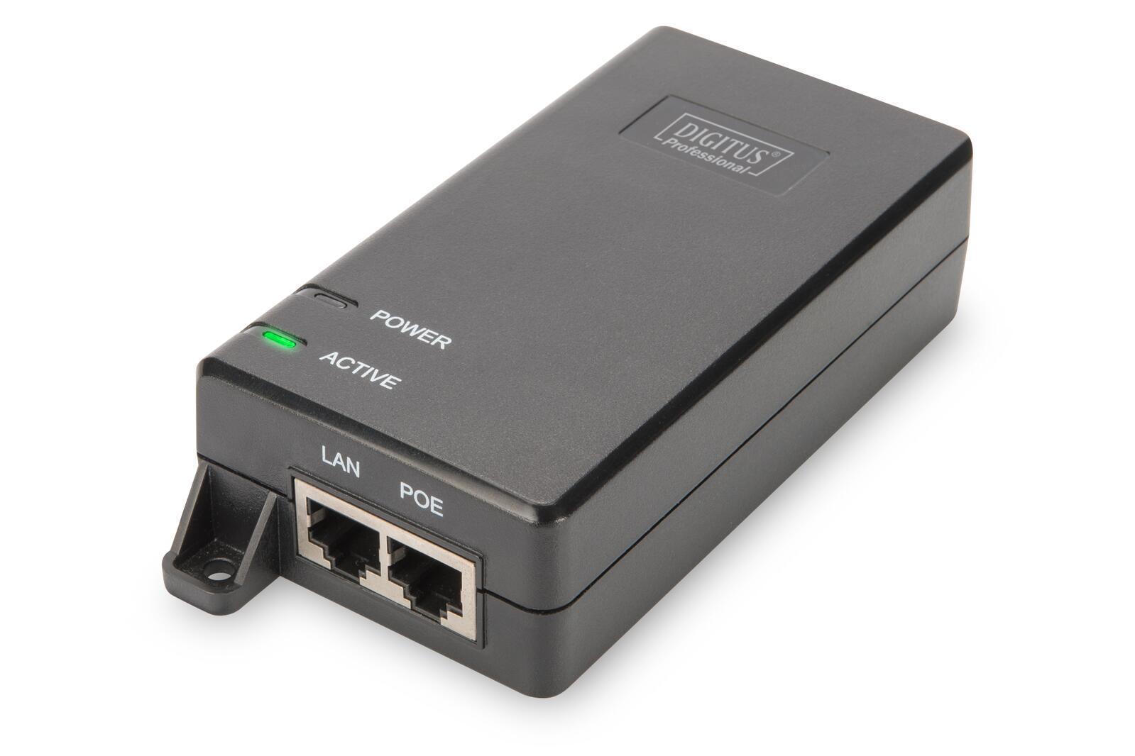 Funktion PoE-Injektor (1x Daten 1x Daten/PoE) Typ Standalone Wandmontage Netzwerkanschlsse 1x RJ-45 Geschwindigkeiten 1x RJ-