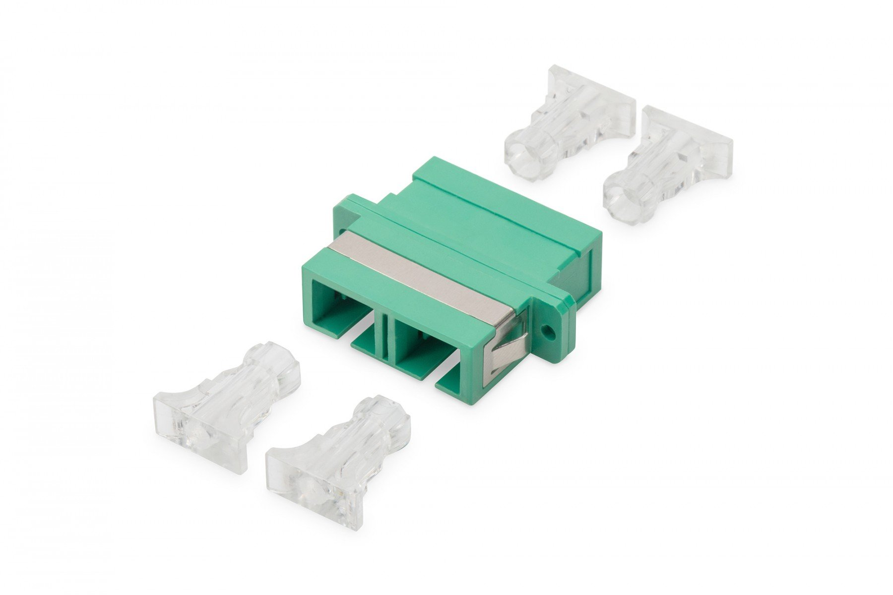 Digitus DN-96003-1APC adattatore di fibra ottica SC/APC Verde, Trasparente