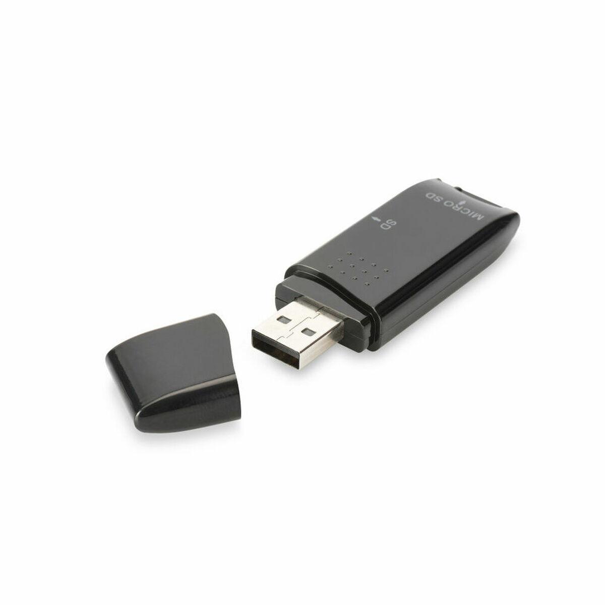 CARD READER ESTERNO USB 2.0 BK MICRODSD / SD DIGITUS