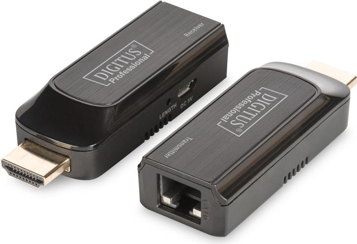 Digitus Kit extender Mini HDMI (MINI HDMI EXTENDER SET - FULL HD 50M CAT6/6A/7 BLACK)