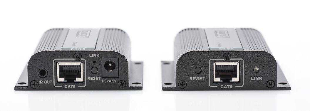 EXTENDER DIGITUS HDMI CON CAVO DI RETE FINO A 50 METRI (1080P) Funziona anche con cavo di rete CAT 6, CAT 6A e CAT 7, NERO