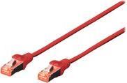 CONFEZIONE 10 CAVI CAT 6 SCHERMATI S/FTP MT 5 COLORE ROSSO DIGITUS