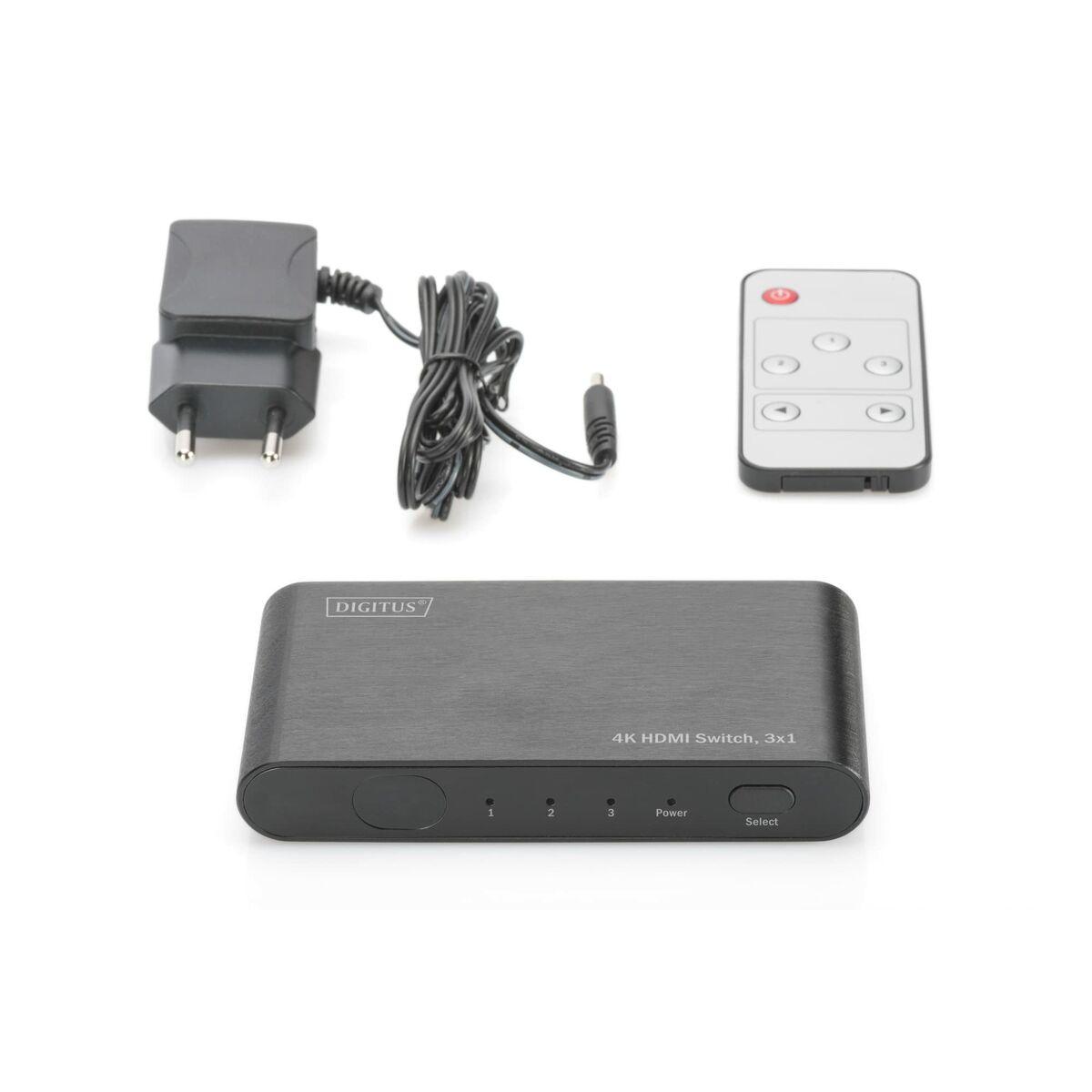 4K Highspeed HDMI 2.0 Switch - 3x1 UHD 4K/2K60Hz - Full 3D - Aluminum housing
