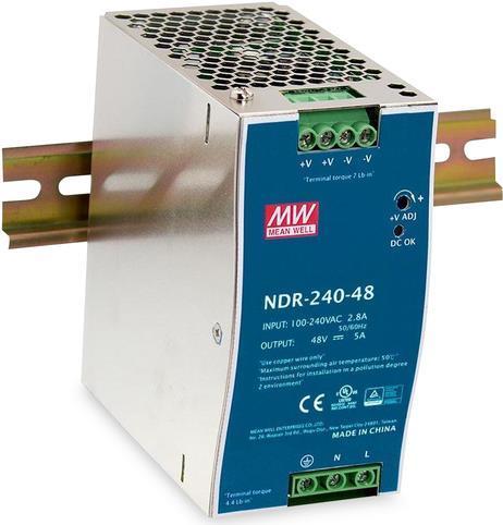 ALIMENTATORE INDUSTRIALE DIGITUS 48 VOLT CC 240 WATT metal case DIN rail mountable