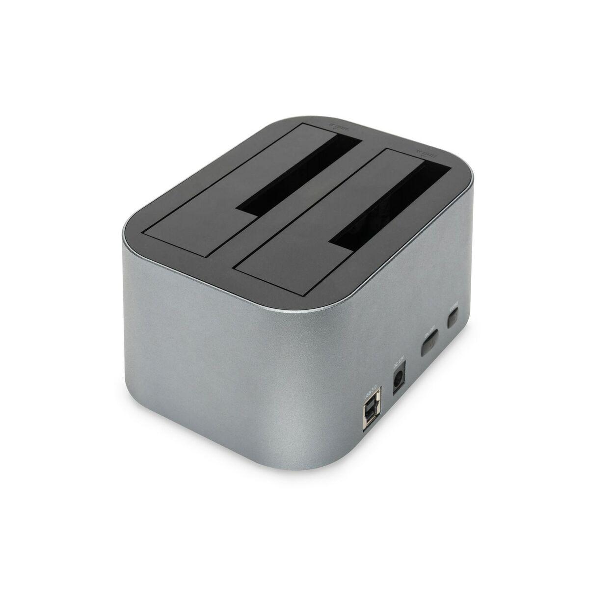 STAZIONE DOCKING DOPPIA USB 3.0 SATA 6G PER SATA HDD 2.5/3.5" FUNZIONE CLONE ALIMENTATORE 12V/3A