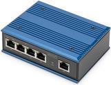 SWITCH INDUSTRIALE 4 PORTE GIGABIT POE 1 PORTA UPLINK DIN RAIL