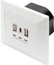 DIGITUS Presa di carica per smartphone / tablet con 2 USB A 1 USB Type-C 3100 mA UP