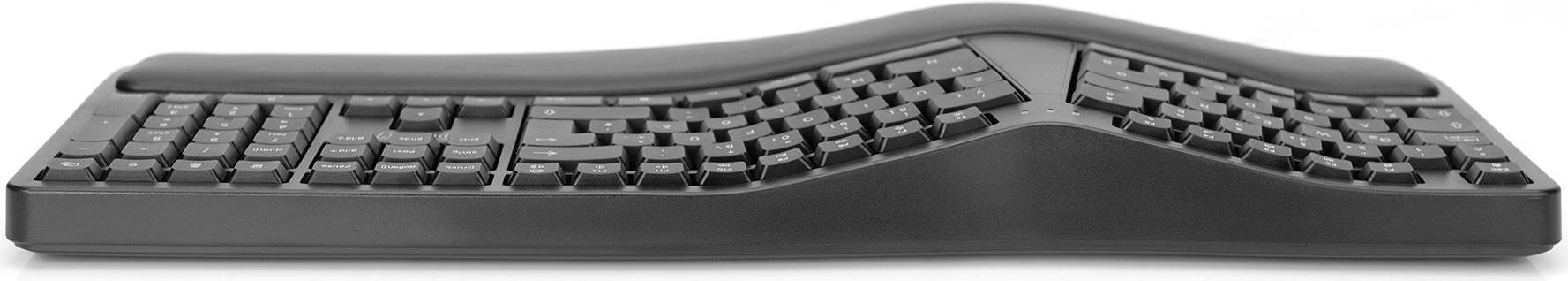 Tastiera ergonomica DIGITUS nera wireless, ricevitore nano