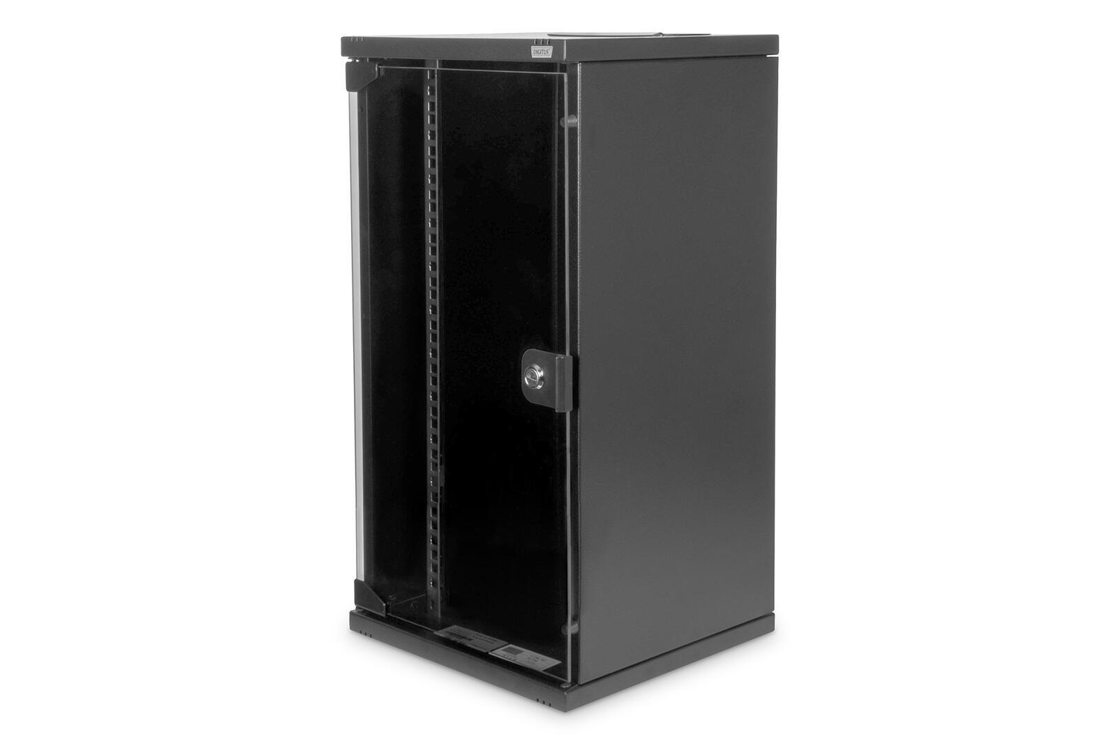 12U wall mounting cabinet 592x312x300 mm - Black