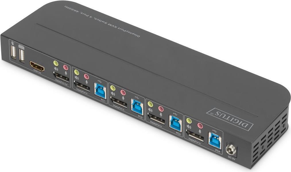 KVM Switch 4-Port 4K60Hz 4 x DP in 1 x DP/HDMI out